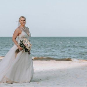 Wedding Dress, Veil, Underskirt, and Preservation kit unopened